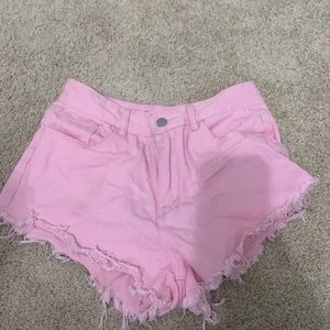 Pink flame shorts